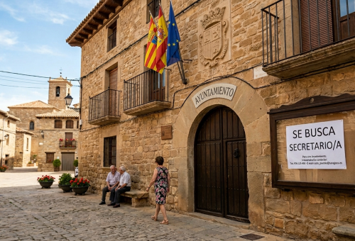 Un buen número de pueblos de escasa población hace equilibrios para contar con un secretario municipal, aunque sea unos días al mes